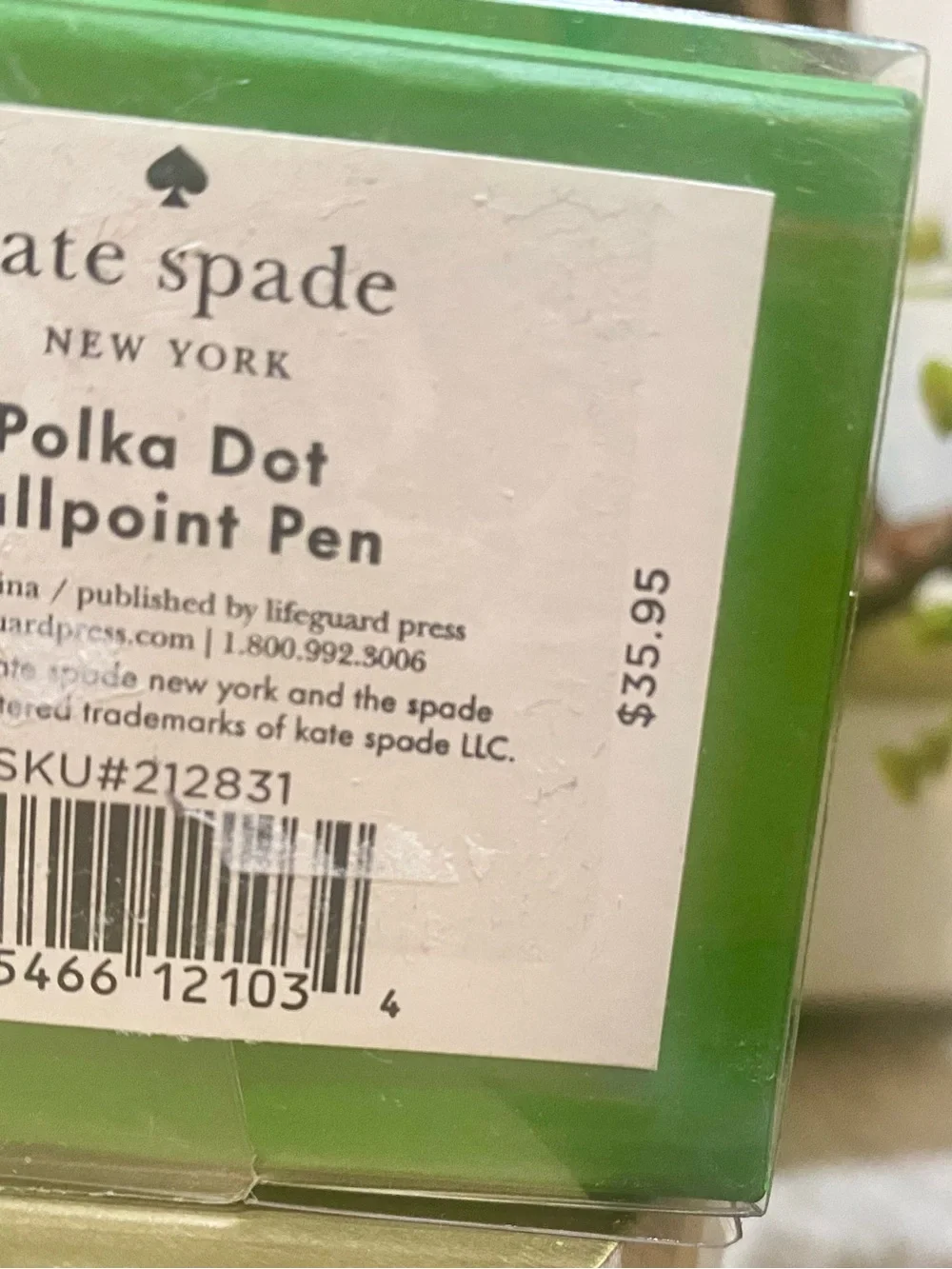 kate spade Black and White Polka Dot Ballpoint Pen